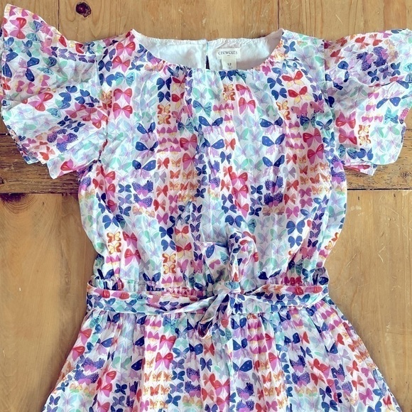 Girls J. Crew CrewCuts Colorful Butterfly Flutter Twirl Dress 12 - Picture 3 of 12